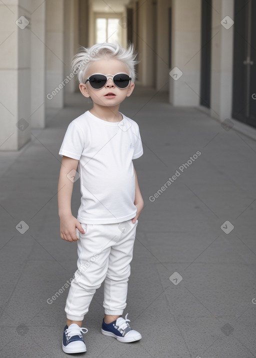 French infant boy with  white hair