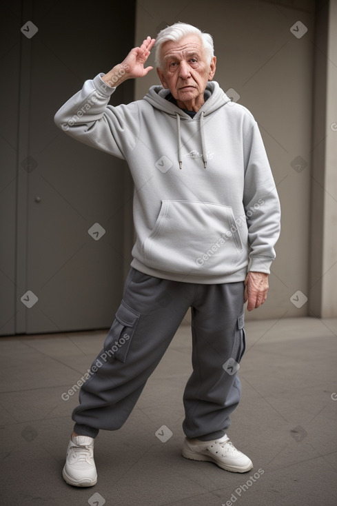 Czech elderly male with  white hair