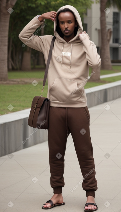 Somali adult male with  brown hair