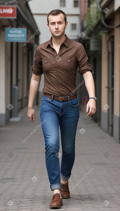 Slovak adult male with  brown hair