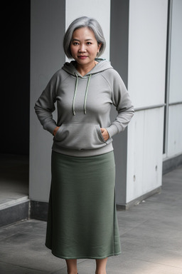 Vietnamese middle-aged female with  gray hair