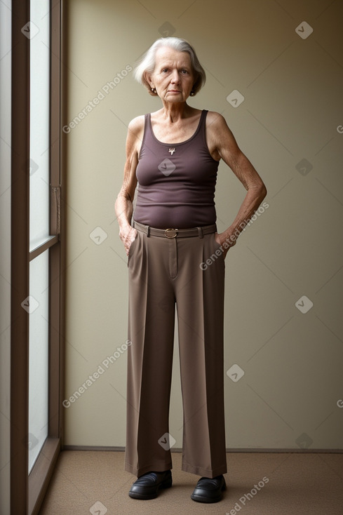 Dutch elderly female with  brown hair