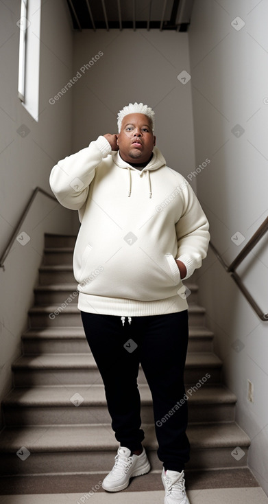 African american adult male with  white hair