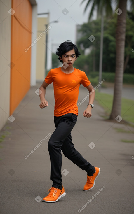 Malaysian teenager boy with  black hair