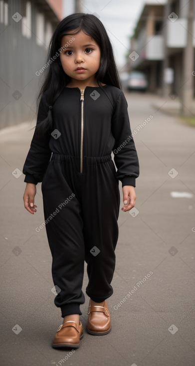 Peruvian infant girl with  black hair