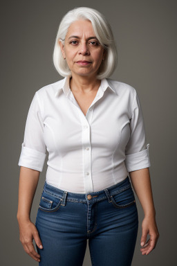 Nicaraguan 45 years female with  white hair