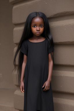 Kenyan child girl with  black hair