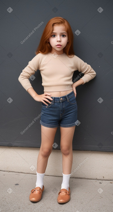 Venezuelan child girl with  ginger hair