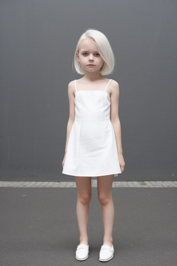 Slovak child girl with  white hair