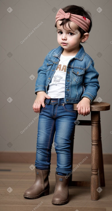 Turkish infant boy with  brown hair