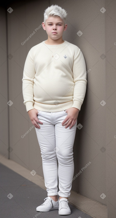 Australian teenager boy with  white hair