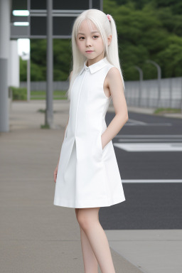 Japanese child female with  white hair