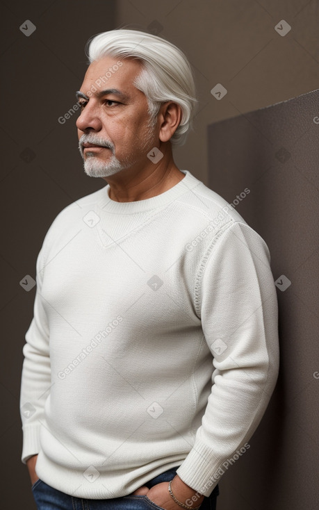 Honduran 45 years male with  white hair