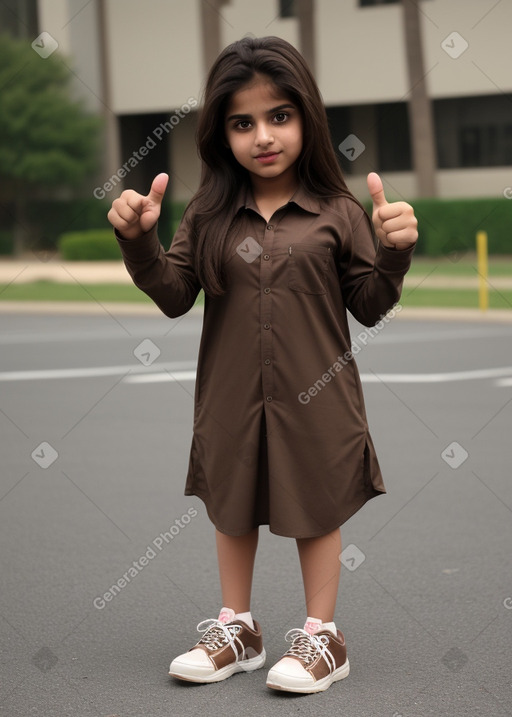 Pakistani child girl with  brown hair