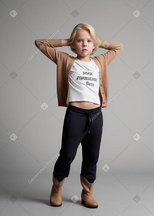 Finnish child boy with  blonde hair