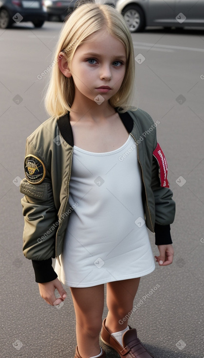 Australian child female with  blonde hair