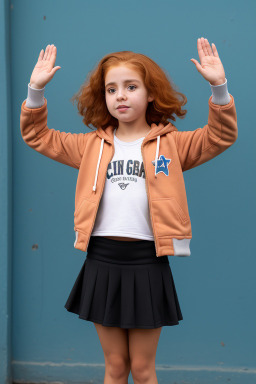 Cuban child girl with  ginger hair