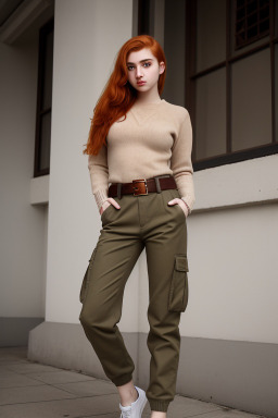 Georgian young adult female with  ginger hair