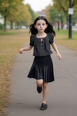 Czech child female with  black hair