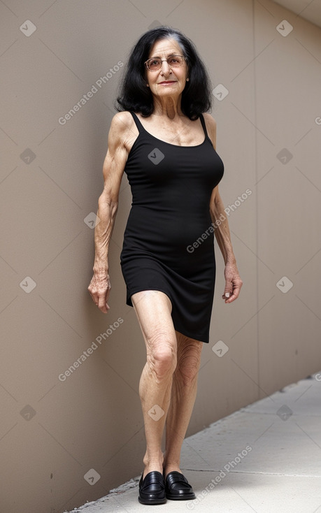 Israeli elderly female with  black hair