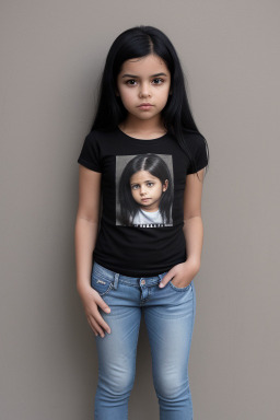 Child female with  black hair