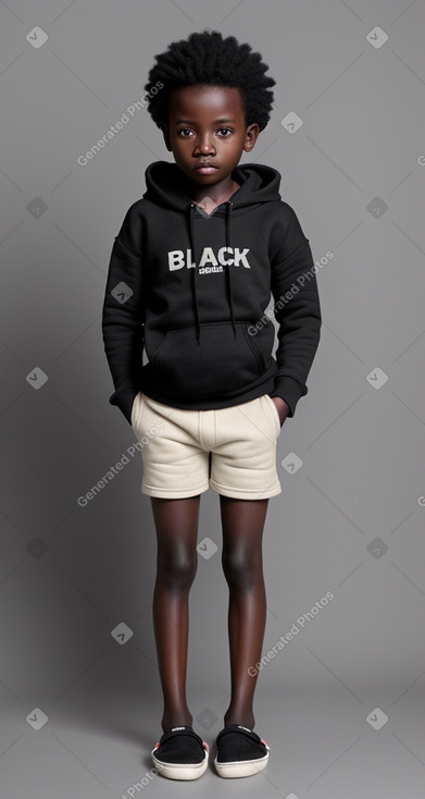 Ugandan child boy with  black hair