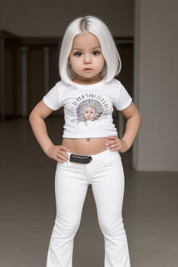 Mexican infant girl with  white hair