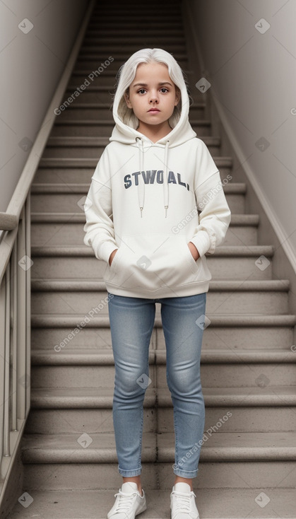 Child female with  white hair