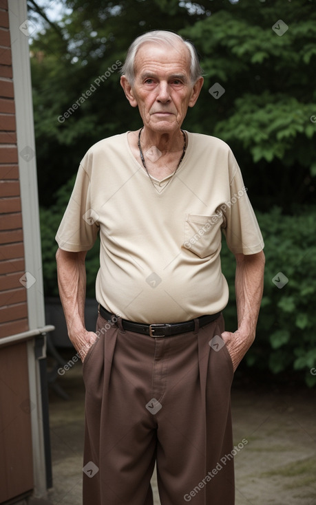 Dutch elderly male with  brown hair