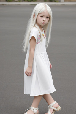 Japanese child female with  white hair