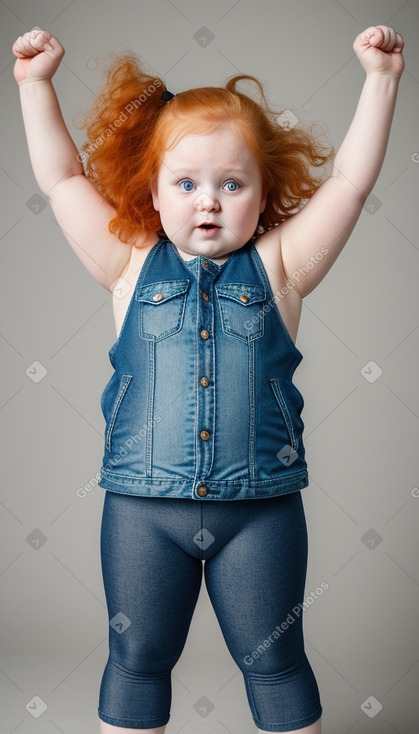 Estonian infant girl with  ginger hair