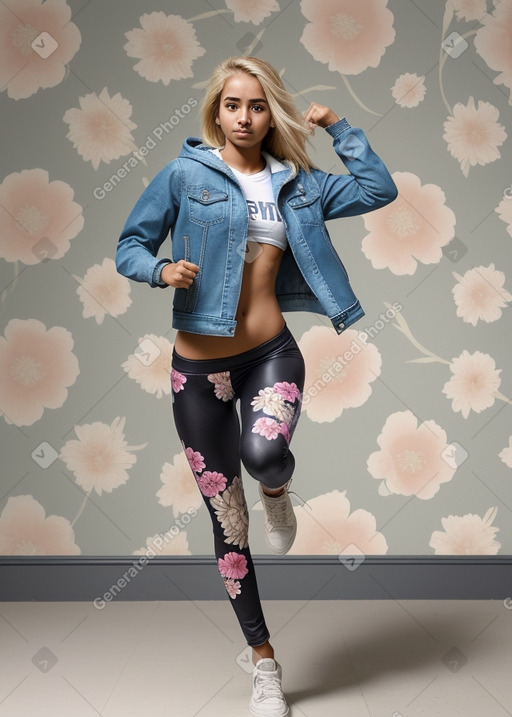 Sri lankan young adult female with  blonde hair