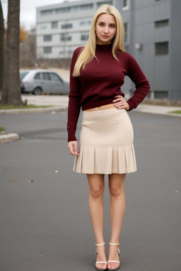 Serbian adult female with  blonde hair