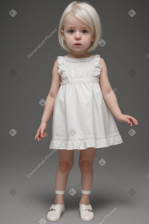 Belgian infant girl with  white hair