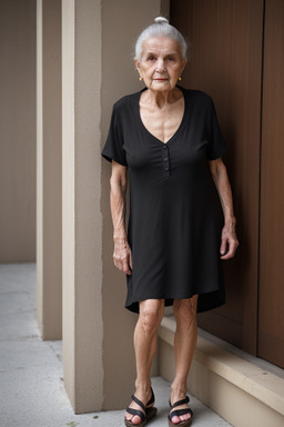 Italian elderly female with  black hair