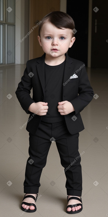 Belarusian infant boy with  black hair