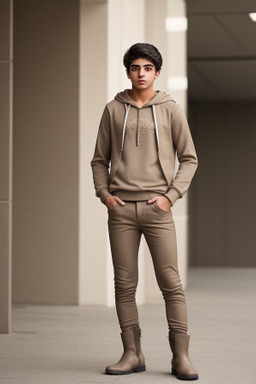 Iranian teenager male with  brown hair