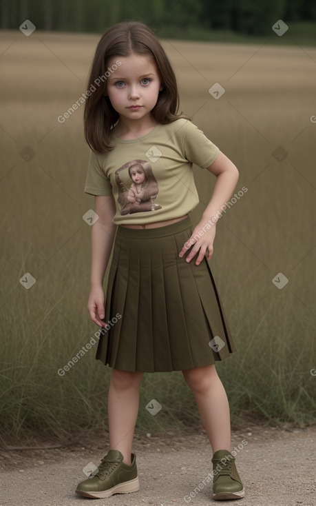 Russian child female with  brown hair