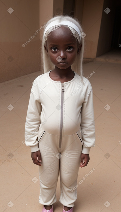 Sudanese child girl with  white hair