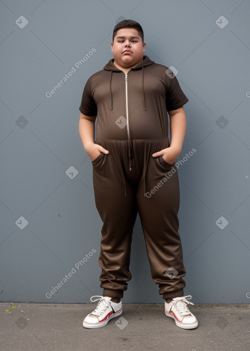 Ecuadorian teenager boy with  brown hair