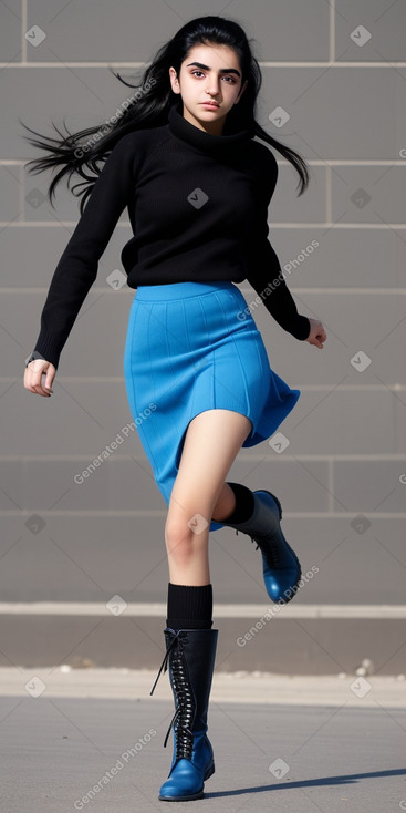 Iraqi teenager girl with  black hair