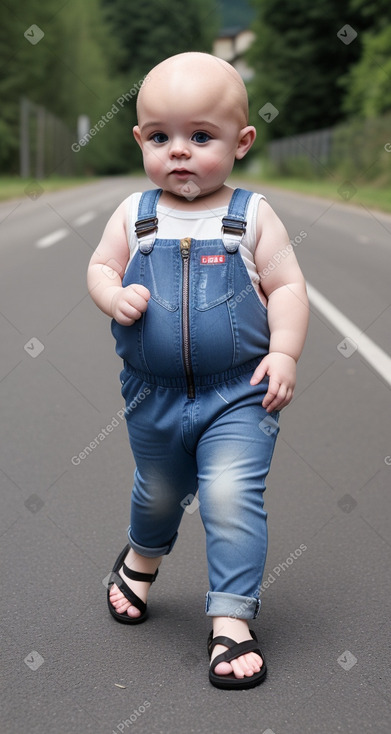 Swiss infant boy with  blonde hair