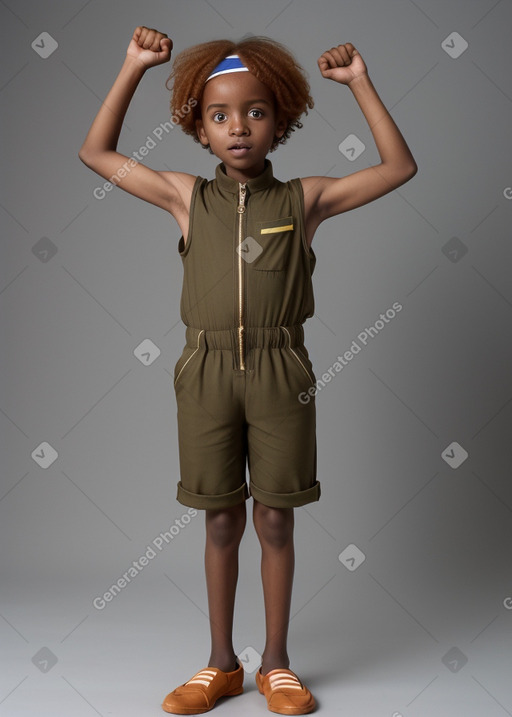 Sudanese child boy with  ginger hair