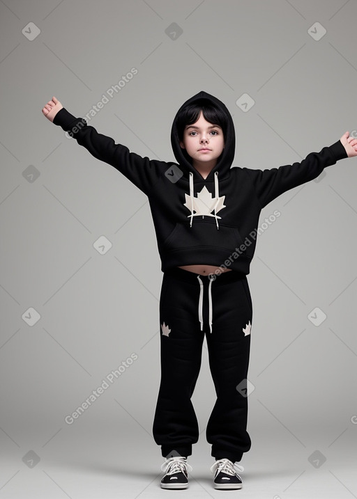 Canadian child boy with  black hair