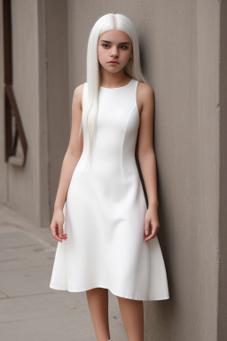 Honduran teenager girl with  white hair