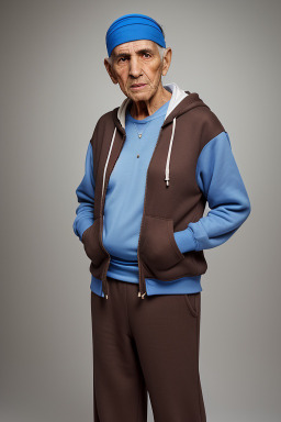 Moroccan elderly male with  brown hair