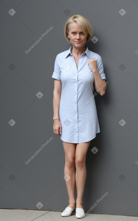 Danish 45 years female with  blonde hair