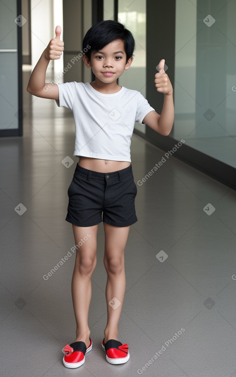 Singaporean child boy with  black hair