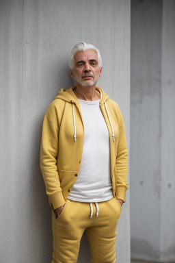 Italian 45 years male with  white hair