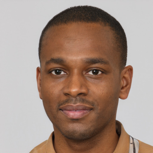 Neutral latino young-adult male with short  brown hair and brown eyes